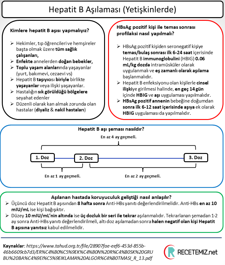Hepatit B aşılaması (Yetişkinlerder)